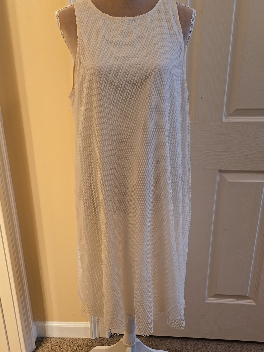 NWOT Size 10 rag & bone Cream Mesh Sleeveless Dress